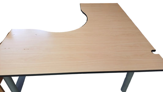 L shaped desk- screws on top