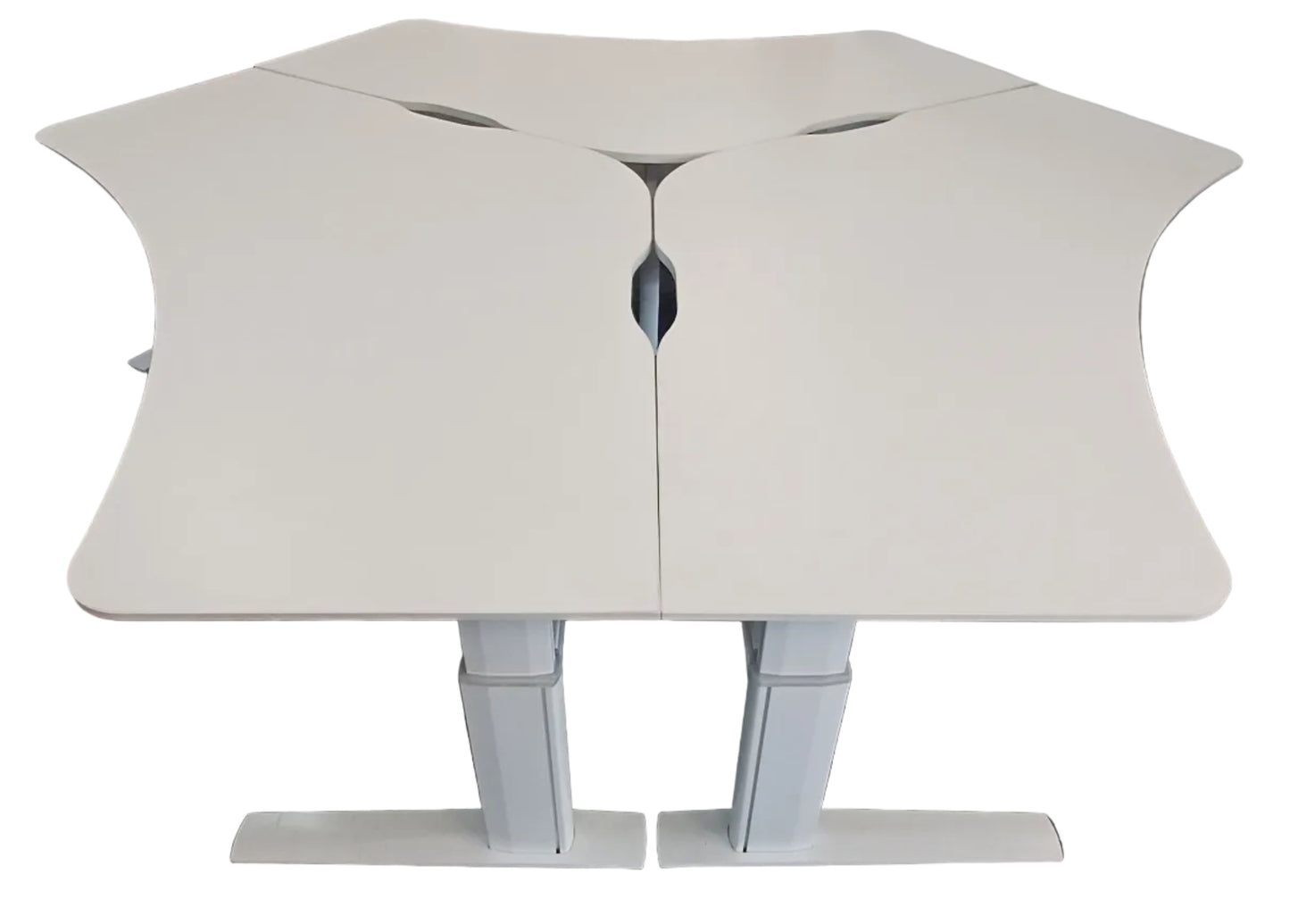 White Curved Desk