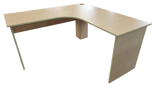 Beige L Shaped Desk